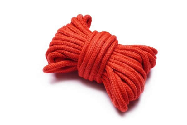 red bondage rope skein